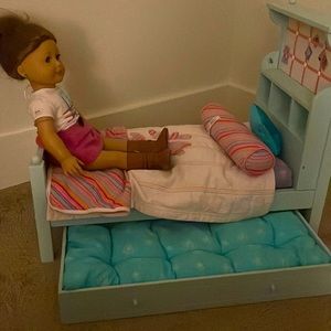 American girl doll and a american girl bed!